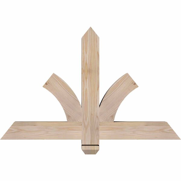 Ekena Millwork Redmond Smooth Timber Gable Bracket, Douglas Fir, 36"W x 23"H x 3 1/2"D x 3 1/2"F, 15/12 Pitch GBW036X23X0404RED00SDF - main